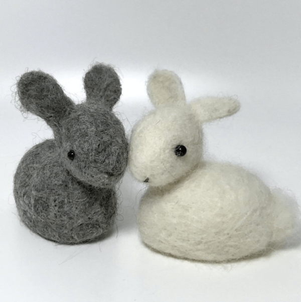 Bunnies grey and white